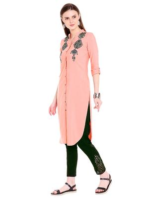Embroidered straight kurta - 15621806 - Standard Image - 2