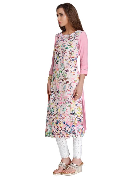 Straight printed kurta - 15621807 - Zoom Image - 2