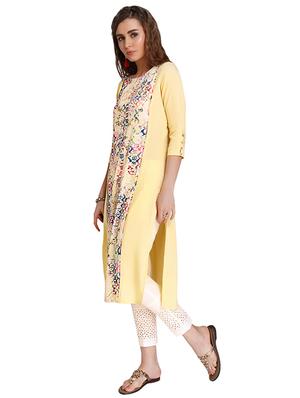Straight printed kurta - 15621808 - Standard Image - 2