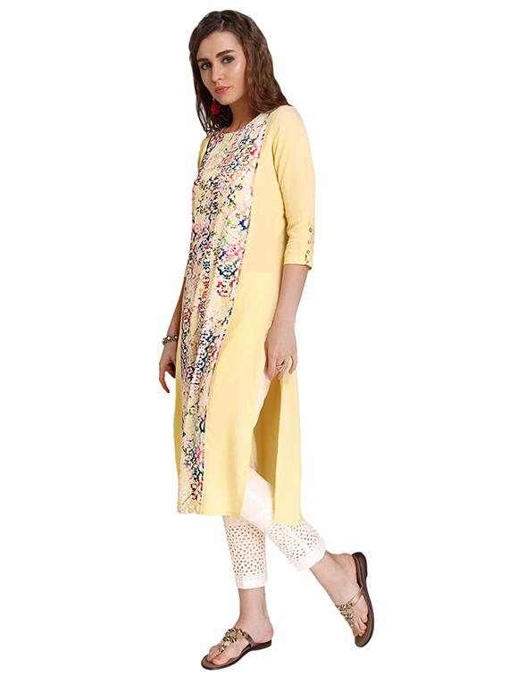 Straight printed kurta - 15621808 - Zoom Image - 2