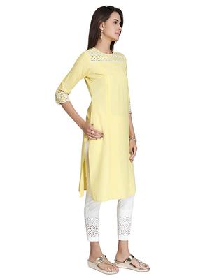 Straight pintucks kurta - 15621812 - Standard Image - 2