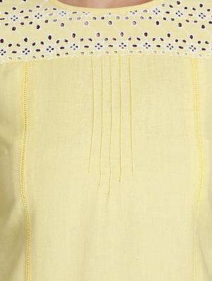 Straight pintucks kurta - 15621812 - Standard Image - 5