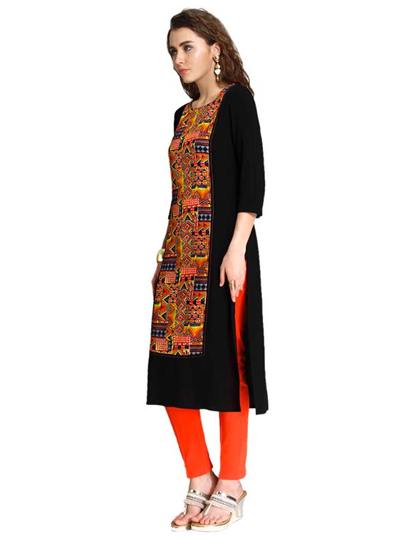 Straight printed kurta - 15621819 - Zoom Image - 2