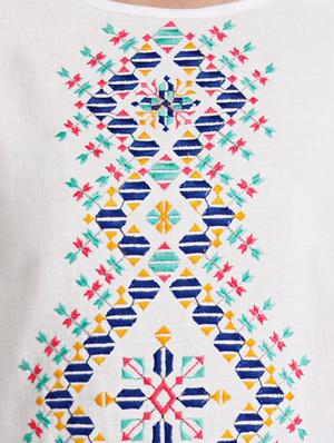 Straight embroiderede kurta - 15621822 - Standard Image - 5