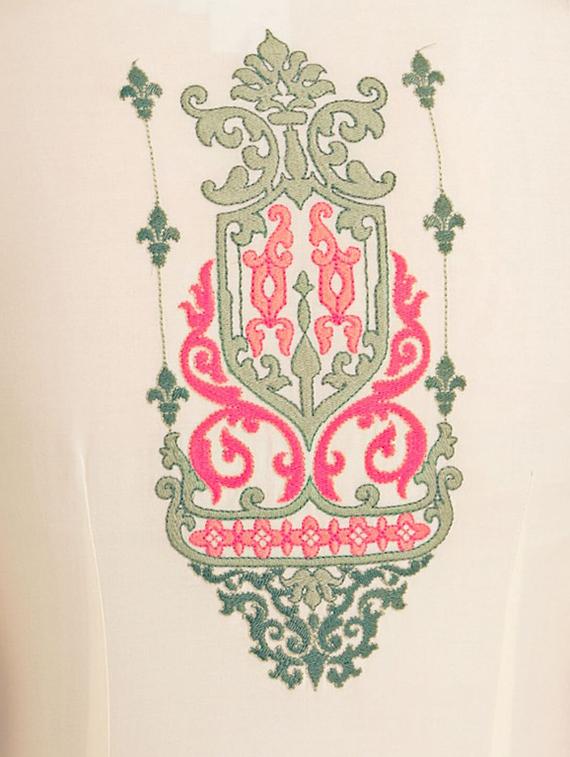 Straight embroidered pintucks kurta - 15621826 - Zoom Image - 5