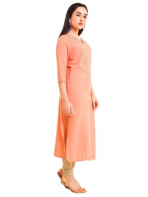 Straight embroidered kurta - 15621840 - Standard Image - 2