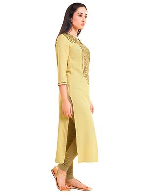 Straight embroidered kurta - 15621841 - Standard Image - 2