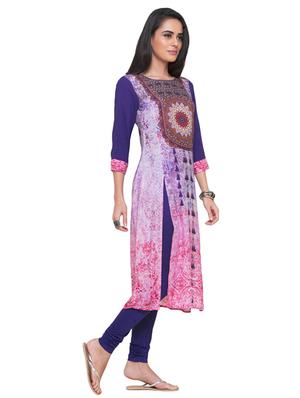 Straight double slit kurta - 15621845 - Standard Image - 2