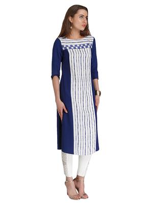 Straight stripes kurta - 15621850 - Standard Image - 2