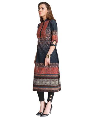 Straight printed kurta - 15621852 - Standard Image - 2