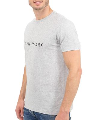 grey cotton chest print tshirt - 15621914 - Standard Image - 2