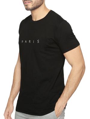 black cotton chest print tshirt - 15621915 - Standard Image - 2