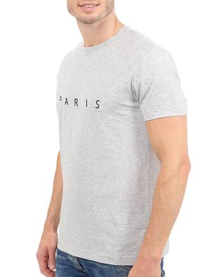 grey cotton chest print tshirt - 15621917 - Standard Image - 2