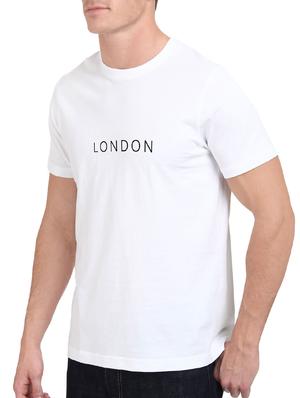 white cotton chest print tshirt - 15621919 - Standard Image - 2