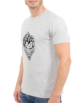 grey cotton chest print tshirt - 15621929 - Standard Image - 2
