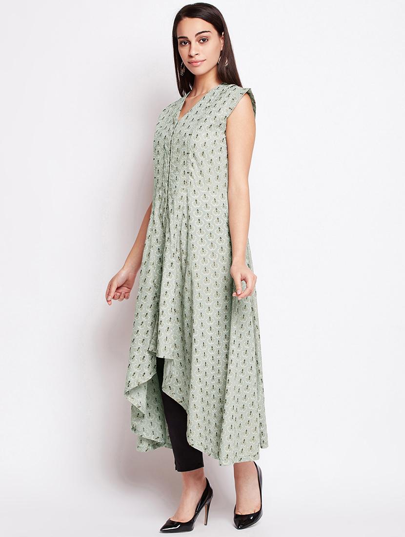 Snow Asymmetric printed kurta - 15622369 - Zoom Image - 2