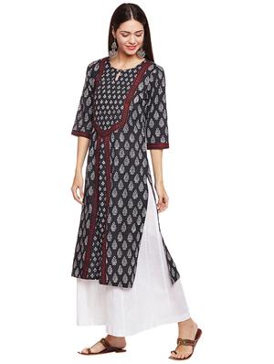 Printed straight kurta - 15622373 - Standard Image - 2