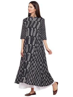 A-line paisley printed kurta - 15622374 - Standard Image - 2
