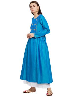art silk a-line kurta - 15622397 - Standard Image - 2