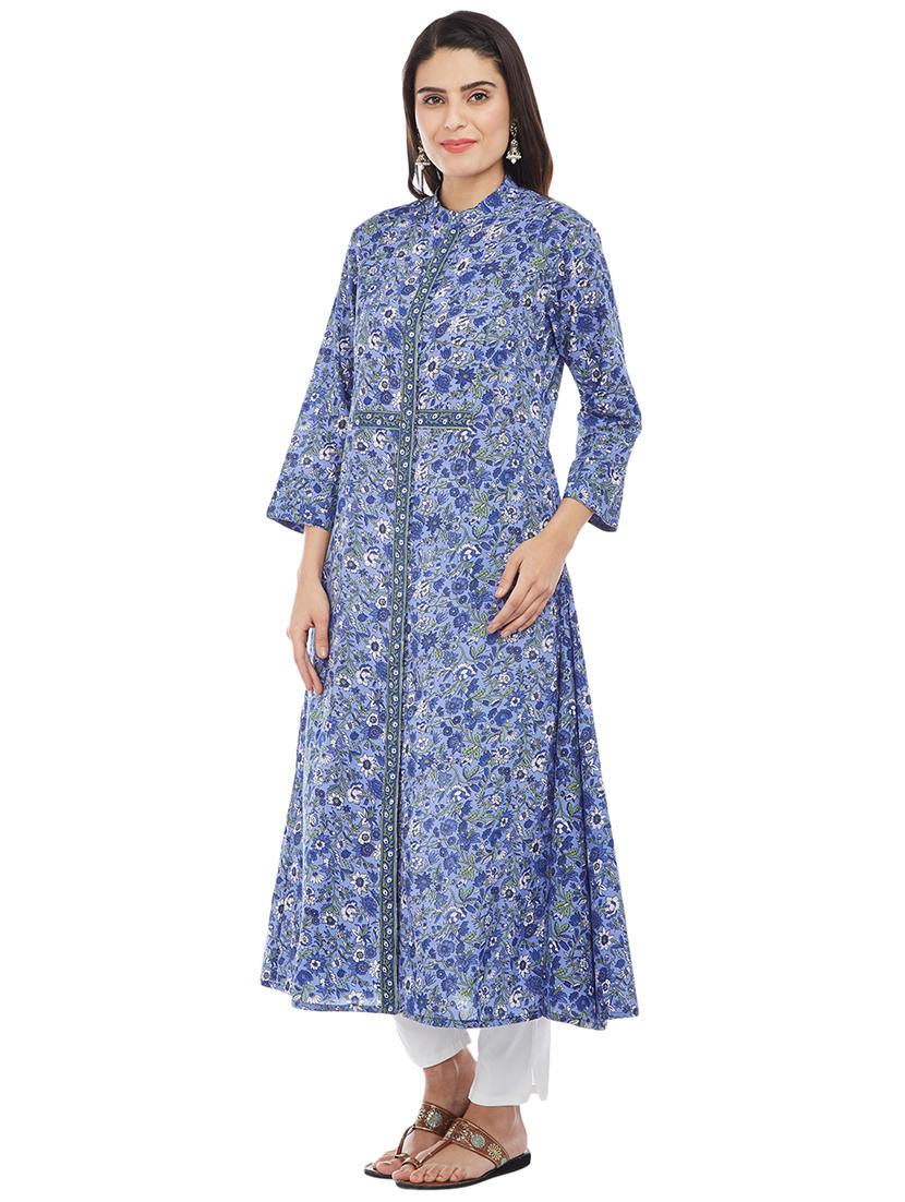 A-line printed kurta - 15622401 - Zoom Image - 2