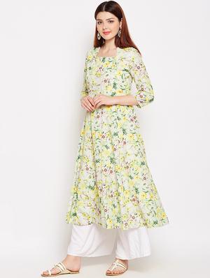 A-line floral print kurta - 15622417 - Standard Image - 2