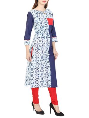 Printed straight kurta - 15622633 - Standard Image - 2