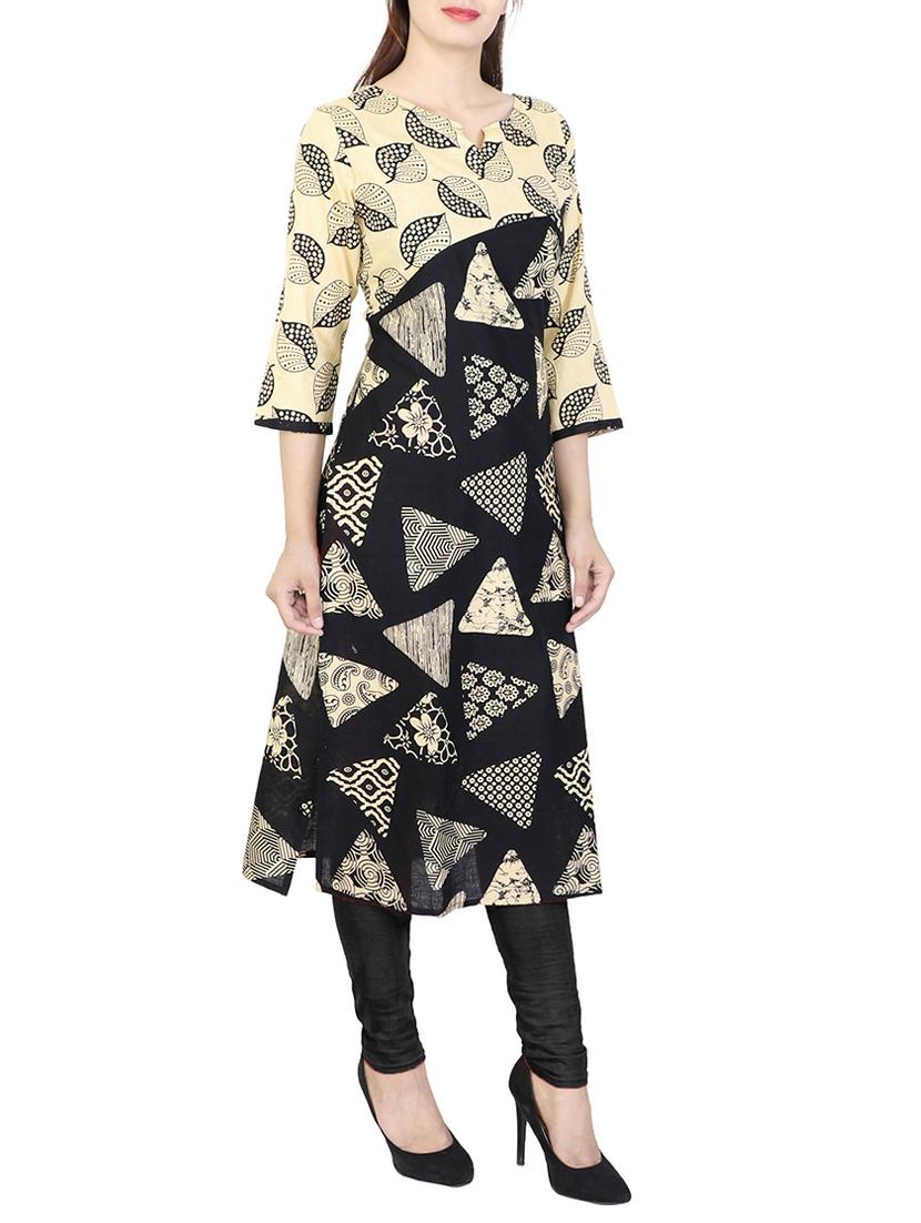 Geometrical straight kurta - 15622641 - Zoom Image - 2