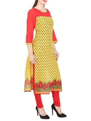 Printed straight kurta - 15622646 - Standard Image - 2