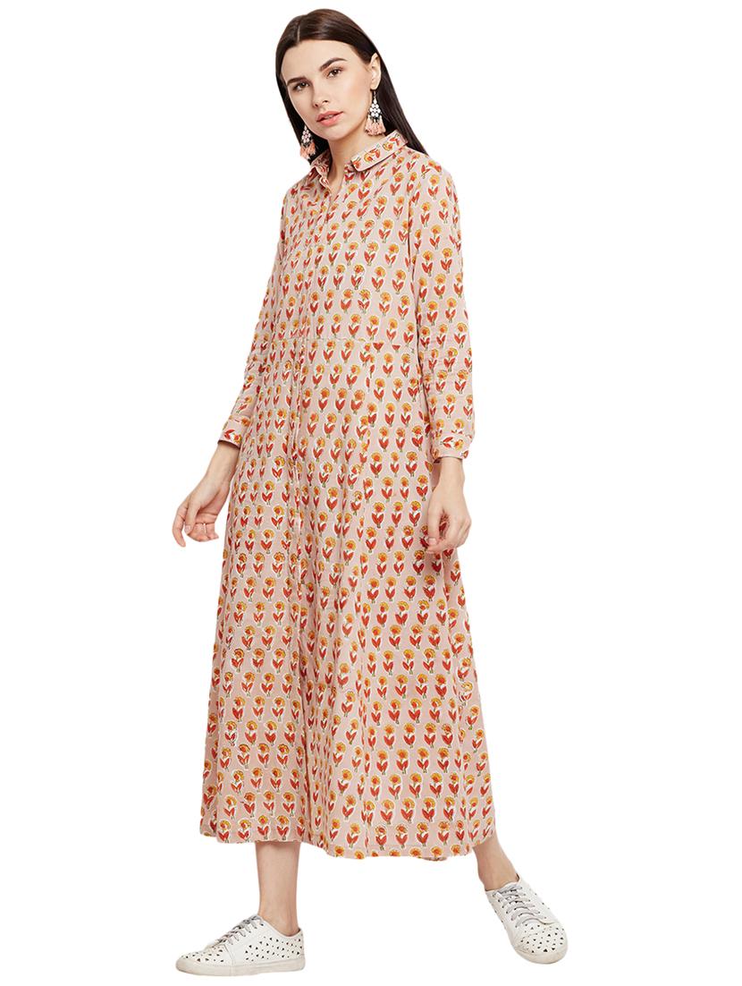 Printed a-line dress - 15623362 - Zoom Image - 2