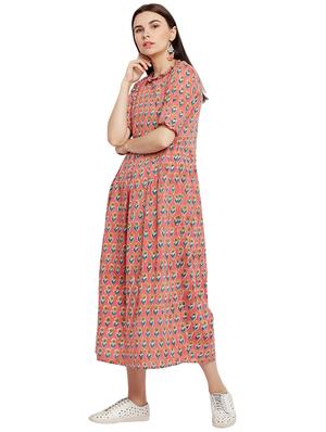 Printed a-line dress - 15623363 - Standard Image - 2
