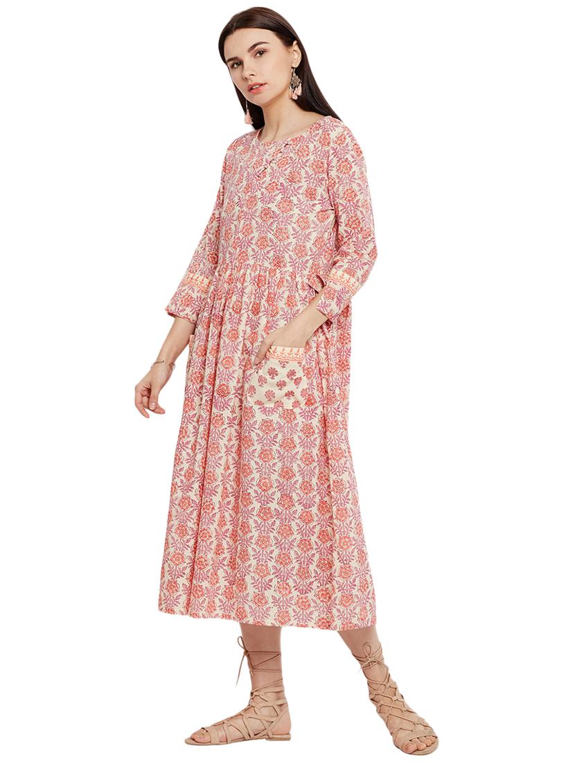 Printed a-line dress - 15623366 - Zoom Image - 2