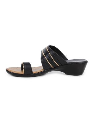 black one toe wedges - 15623428 - Standard Image - 2