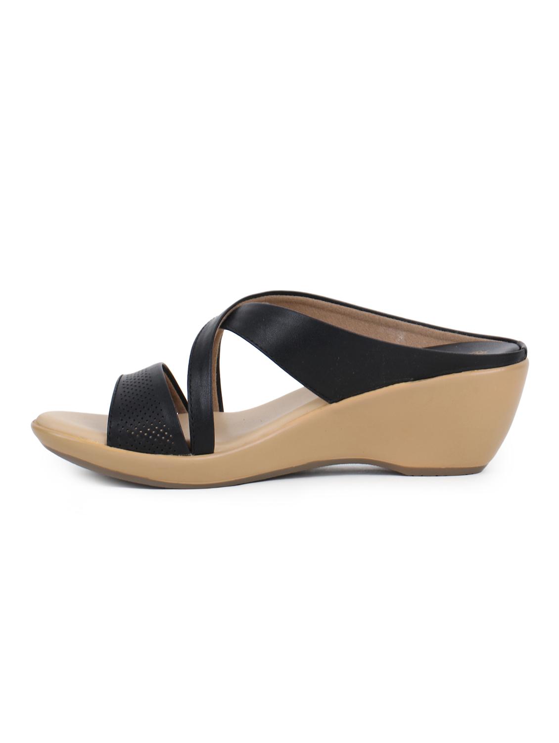 black slip on wedges - 15623437 - Zoom Image - 2
