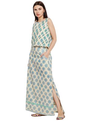 Pintucks printed skirt top set - 15623536 - Standard Image - 2
