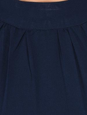 gathered detail mock neck top - 15623568 - Standard Image - 5