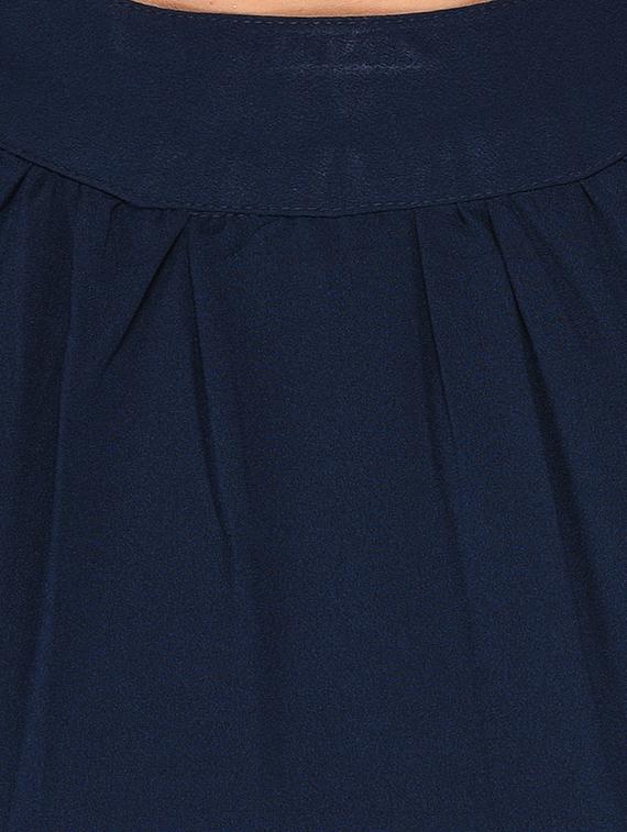gathered detail mock neck top - 15623568 - Zoom Image - 5