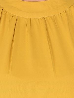 gathered detail mock neck top - 15623569 - Standard Image - 5