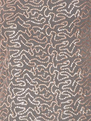 sequined mesh overlay a-line dress - 15623863 - Standard Image - 5