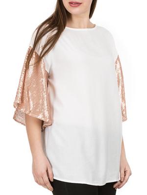 sequined panel flared sleeve top - 15623867 - Standard Image - 2