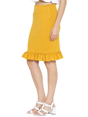 frilled hem pencil skirt - 15624950 - Standard Image - 2