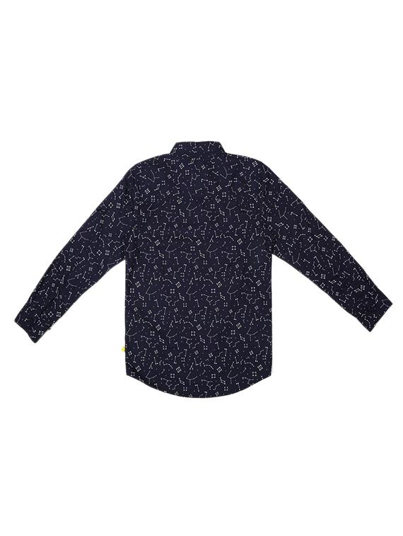 navy blue cotton shirt - 15625166 - Zoom Image - 2