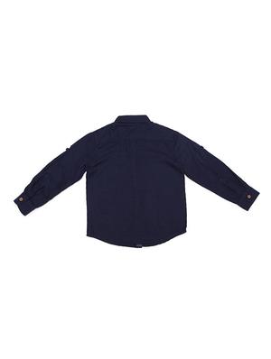 navy blue cotton blend shirt - 15625167 - Standard Image - 2