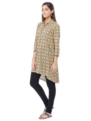 High low printed kurta - 15625186 - Standard Image - 2