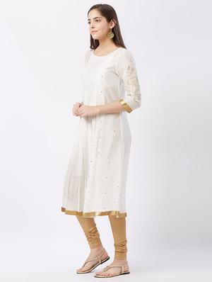 embroidered kalidaar kurta - 15625187 - Standard Image - 2