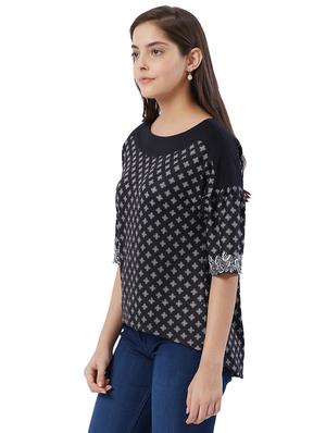 gathered detail asymmetric top - 15625193 - Standard Image - 2