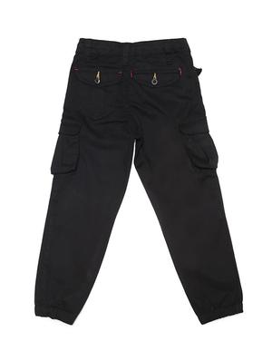 black cotton blend jogger - 15625242 - Standard Image - 2