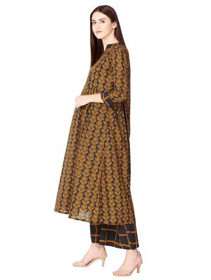 printed kurta with palazzo set - 15625295 - Standard Image - 2