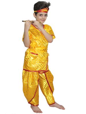 yellow polyester krishna costume - 15625639 - Standard Image - 2