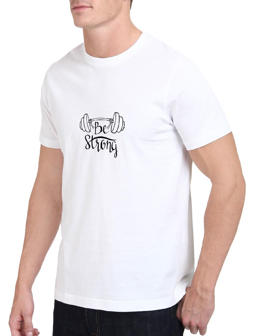white cotton chest print tshirt - 15625710 - Zoom Image - 2