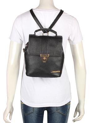 black leatherette (pu) fashion backpack - 15625751 - Standard Image - 5